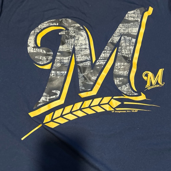 MILWAUKEE BREWERS CAMO Logo Large T Shirt MLB - Picture 2 of 4